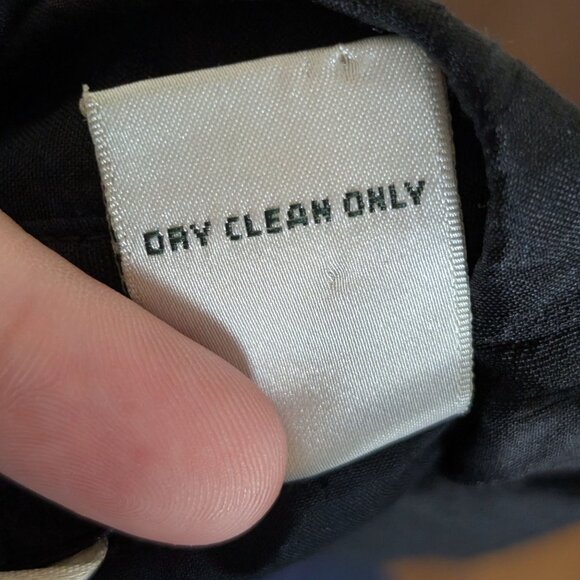 Laura Ashley Black Floral Silk Jacket Lined Embroidered Button Down sz M Cottage - Picture 8 of 8